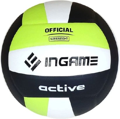 

Волейбольный мяч Ingame Active (5 размер, белый/зеленый/черный)