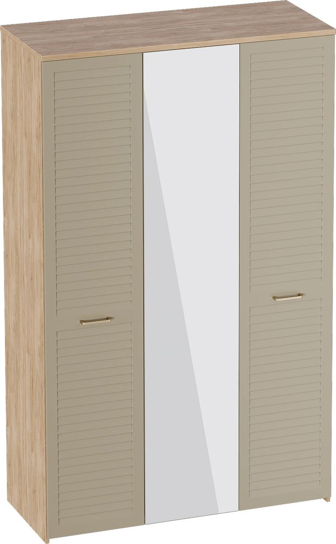 

Шкаф распашной Мебельград Гавана 3-хстворчатый 139x54.4x223 (дуб светлый натуральный/cветло серый софт)