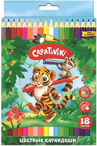 Набор цветных карандашей Creativiki КЦ18КР (18 цветов)