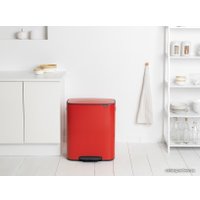 Система сортировки мусора Brabantia Bo Pedal Bin 2 x 30 л (пламенно-красный)