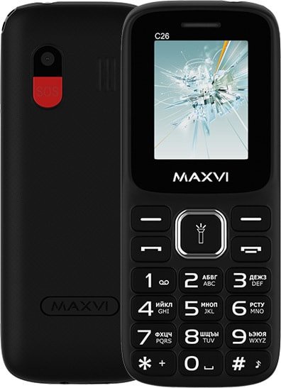 

Кнопочный телефон Maxvi C26 (черный)