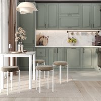 Табурет Mio Tesoro Гамма круг (латте/белый)