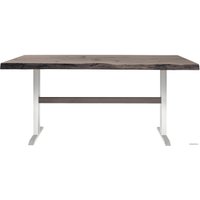 Кухонный стол Buro7 Двутавр 180 (с обзолом и сучками, дуб мореный/белый)