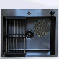 Кухонная мойка Vermon 6050 дозатор, коландер, сифон, гофра (зерно графит) в Орше