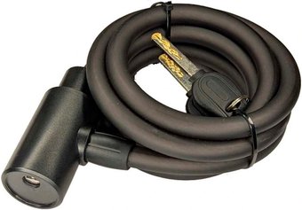 Тросовый велосипедный замок AXXY Kcable12 финский ключ (матовый черный)
