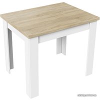 Кухонный стол Трия Промо тип 3 (белый/дуб сонома светлый)