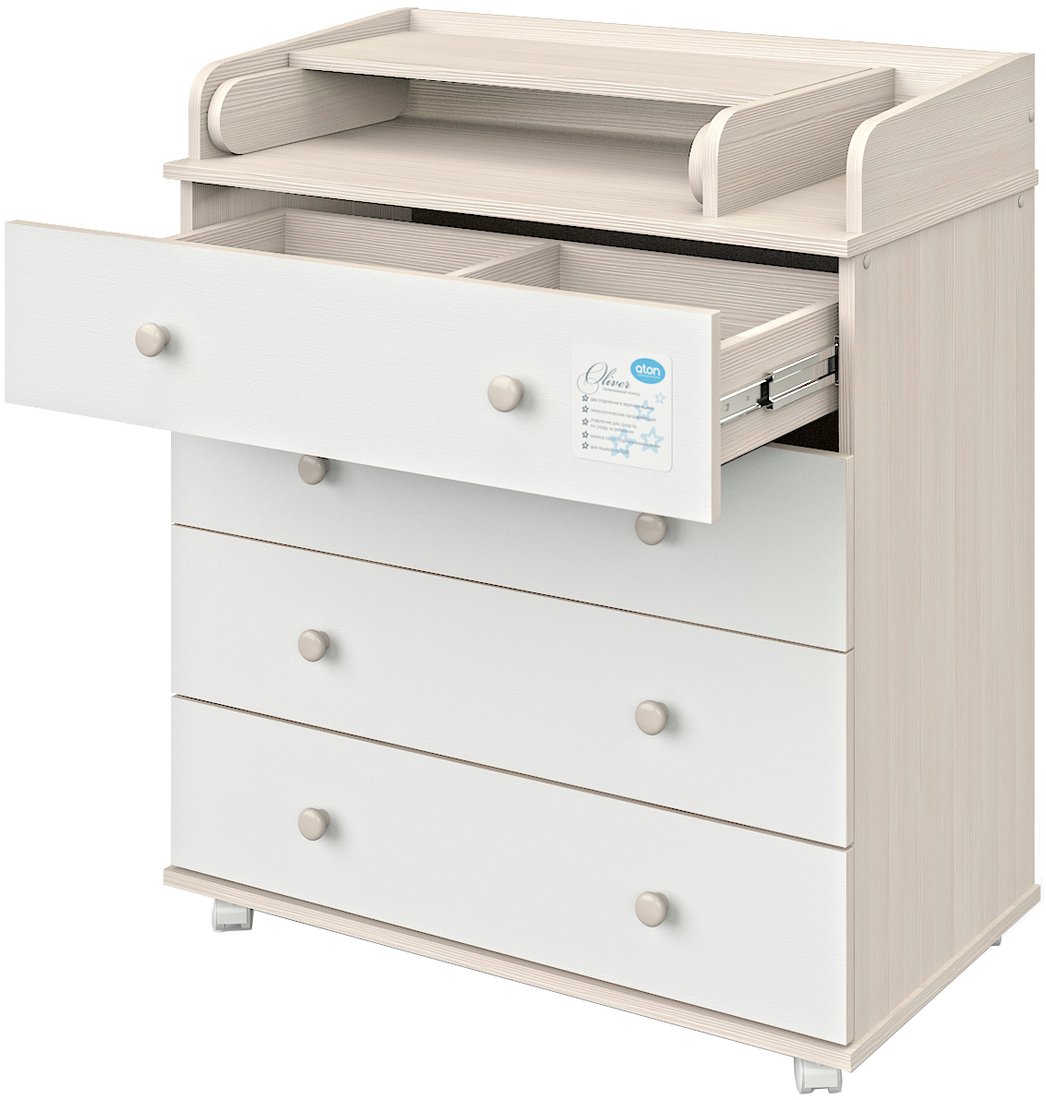 

Детский комод Атон Мебель Орион 804 Oliver ЛДСП (бодега светлый/белый)
