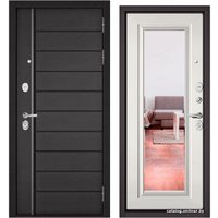 Металлическая дверь Бульдорс Standart 90 PP-9 205x96 (серый/белый, левый)