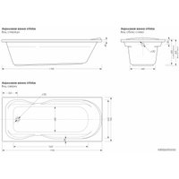 Ванна Метакам Vista 170x75 АВS_012085