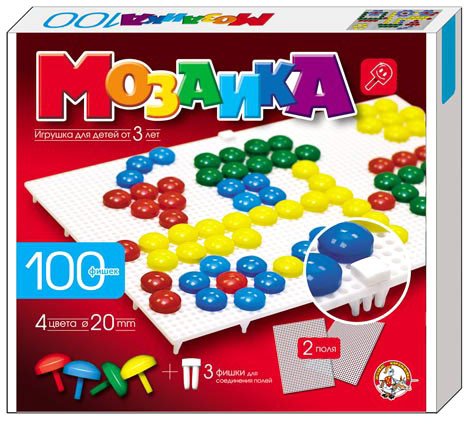 

Настольная игра Десятое королевство Пластмассовая мозаика для детей 100 элементов [00979]