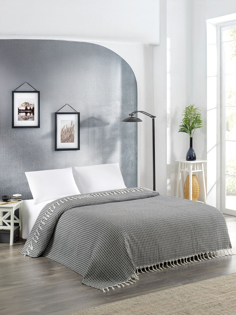 

Покрывало Meteor Devone с бахромой 200x230 (12309 черный)