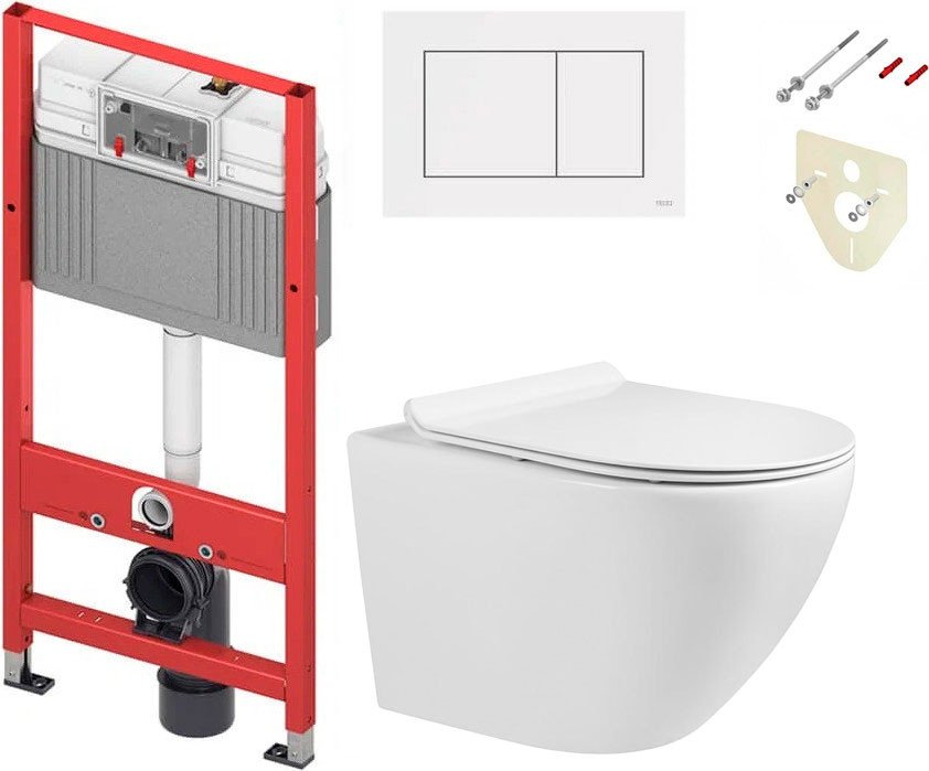 

Унитаз подвесной Grado GD-W203T + TECE Kit 9400413 (с кнопкой смыва)