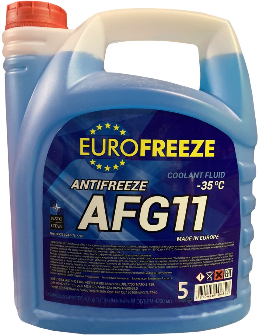 

Антифриз Eurofreeze AFG 11 -40C 4.8кг