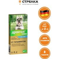 Таблетки от блох и клещей Elanco Дронтал плюс антигельминтик для собак со вкусом мяса (6 таблеток)