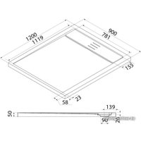 Душевой поддон IDDIS BIL5WS0i22 120х90