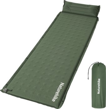 Самонадувающийся коврик Naturehike D Series R4.9 c подушкой (зеленый)