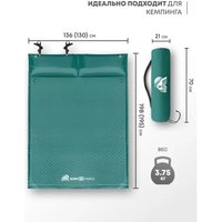 Самонадувающийся коврик RSP Outdoors Sunny 50 Double (зеленый)