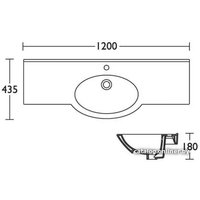 Умывальник IDO Shape 120x43.5 [1119601101]