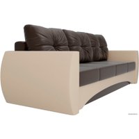 Диван Лига диванов Сатурн 101039 (экокожа, коричневый/бежевый)