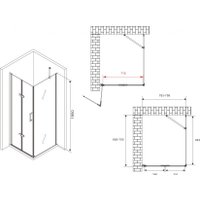 Душевой уголок Abber Zart AG08080P-S71