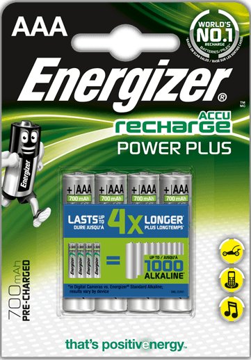 

Аккумулятор Energizer Recharge Power Plus AAA 700mAh 4 шт.