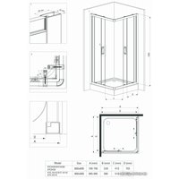 Душевой уголок Deante Funkia 90x90 KYC N41K