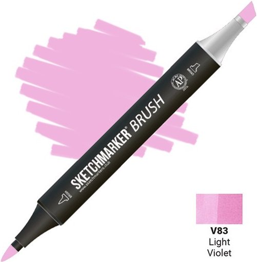 

Маркер художественный Sketchmarker Brush Двусторонний V83 SMB-V83 (светло-фиолетовый)