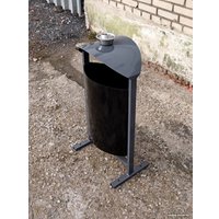 Уличная урна BZT DumH04 (черный, c пепельницей)