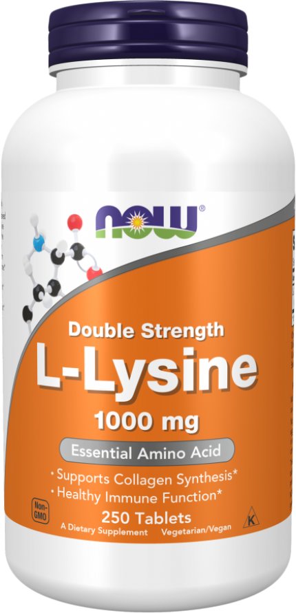 

Лизин Now Foods L-Lysine Double Strength 1000 мг (250 таблеток)