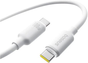 Кабель Baseus Foamed Silicone Fast Charging 100W USB Type-С - USB Type-С (1 м, белый)