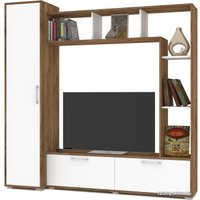 Стенка Modern Прага (табачный дуб/белый)