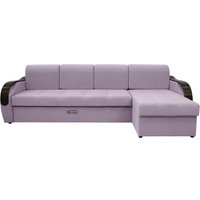 Угловой диван Сириус Лидер-6 с оттоманкой ППУ 300x165 (Eva 13 велюр светло-фиолетовый)