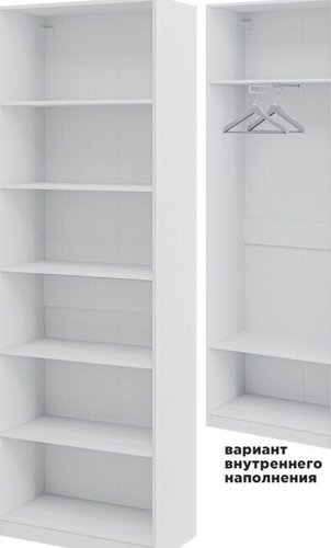 Шкаф распашной Мебель Неман Отис МН-039-28 П7 с фасадом МДФ (белый)