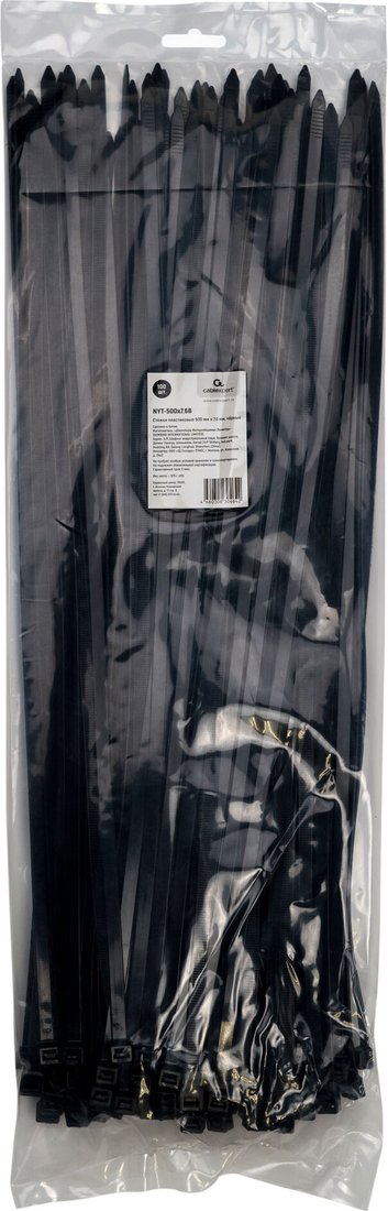 

Стяжка для кабеля Cablexpert NYT-500x7.6B (100 шт)