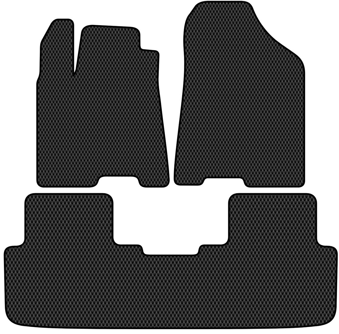 

Комплект ковриков для авто Alicosta Changan CS95 I (suv / SUV) 2018 - 2023 (черный, ромб)