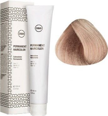 

Крем-краска для волос Kaaral 360 Permanent Haircolor 9.12 очень светлый блонд пепельно-фиол.