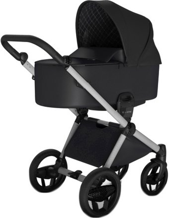 Invictus V-Pram (3 в 1, черный/золотистый, серебристая рама)