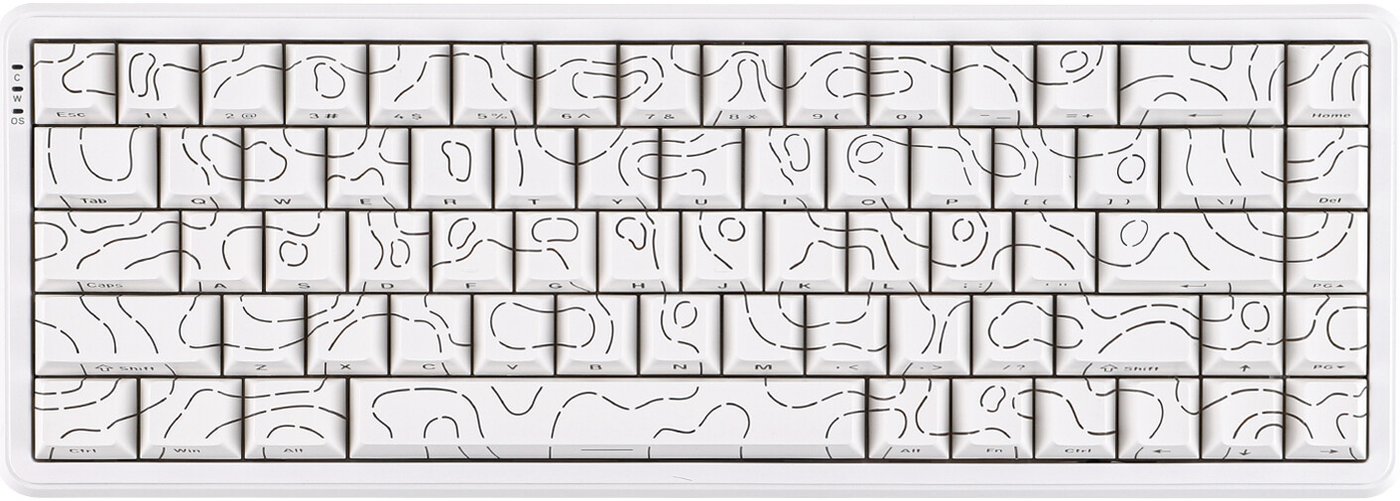 Клавиатура Ajazz AK680 Max (Side Printed, белый, Magnetic Rice Switch)