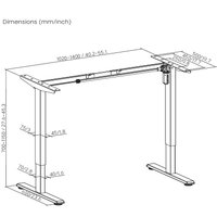 Стол с регулировкой высоты ErgoSmart Wooden Electric Desk Prime 1200х600х27 мм (прямой край, дуб натуральный/белый) в Витебске