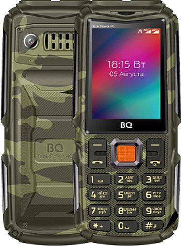 

Телефон BQ BQ-2410L Tank Power 4G (зеленый камуфляж)