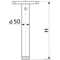 Опора мебельная AKS круглая d50 h710, хром