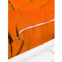 Подвесной диван M-Group Лежебока 11180107 (с белым ротангом/оранжевая подушка)