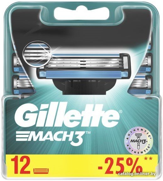 Сменные кассеты для бритья Gillette Mach3 (12 шт) 3014260323240