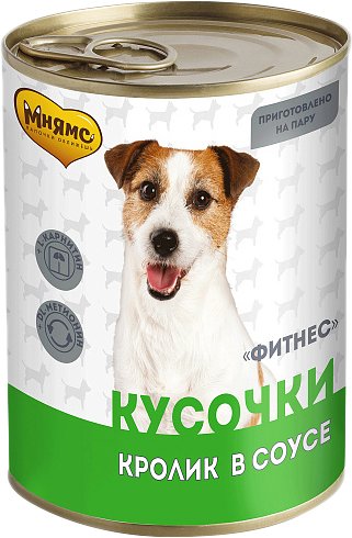 

Консервированный корм для собак Мнямс Фитнес кусочки в соусе с кроликом 400 г