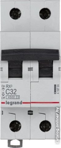 Выключатель автоматический Legrand RX3 4.5ka 32а 2п C 419700