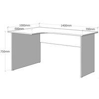 Стол Домус СП009 (левый, белый)