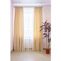 Комплект штор Decoretto Нубук светлый крем НСК-K2 1.25x2.6 м (кремовый, 2 шт)