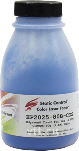 

Тонер Static Control для HP CLJ CP2025 (Odyssey) (циан) 80 г