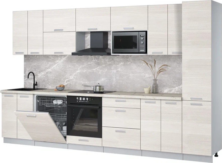 

Готовая кухня Интерлиния Мила Лайт 3.4-ПМ2 (вудлайн кремовый/вудлайн кремовый/бискайская сосна)