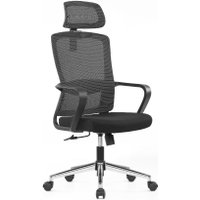 Офисное кресло SitZone U-060A (сетка/ткань, черный, крестовина хром)